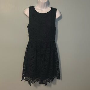 Miami Navy Lace Sleeveless Dress, Size Small